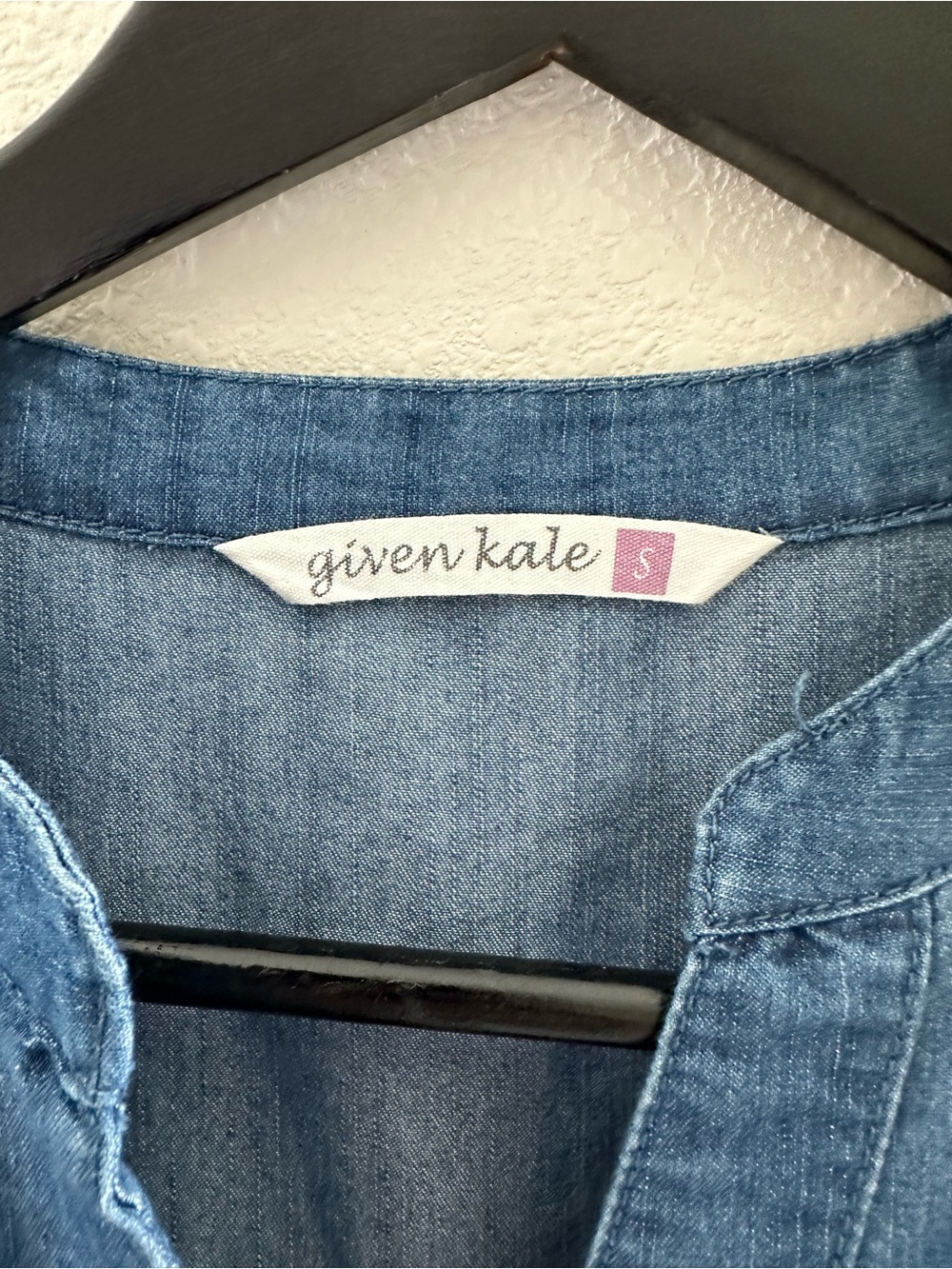 Denim Tiered Casual Dress by Given Kale - Blue - Picture 3 of 5